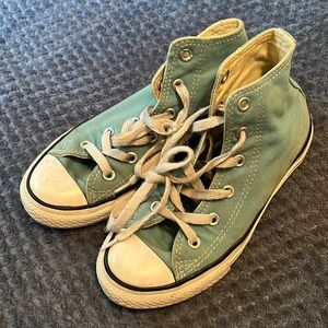 Size 1 Teal CONVERSE little kids